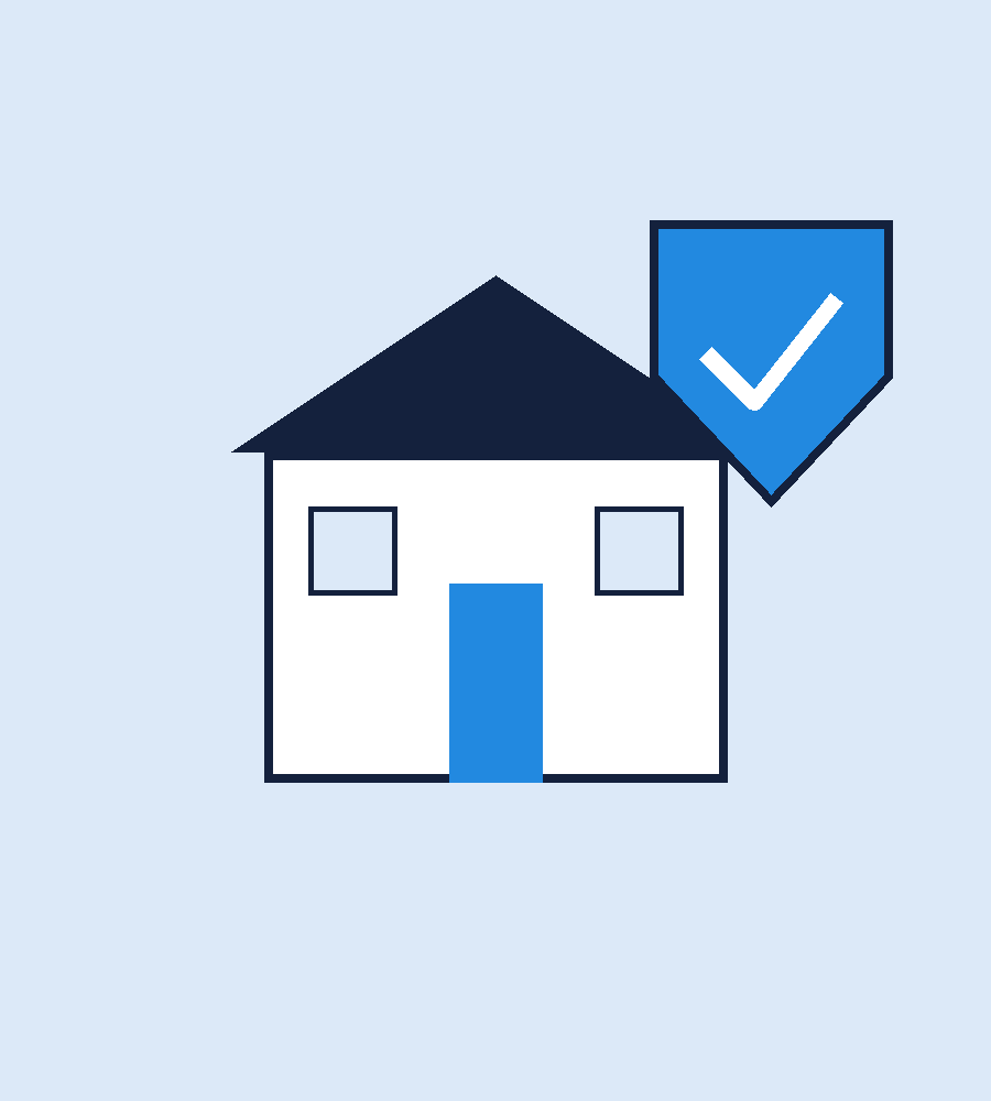 Illustration of a protected home representing Legendary Ways Pest Control Dallas services