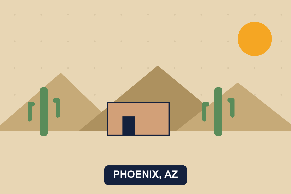 Pest control Phoenix AZ illustration