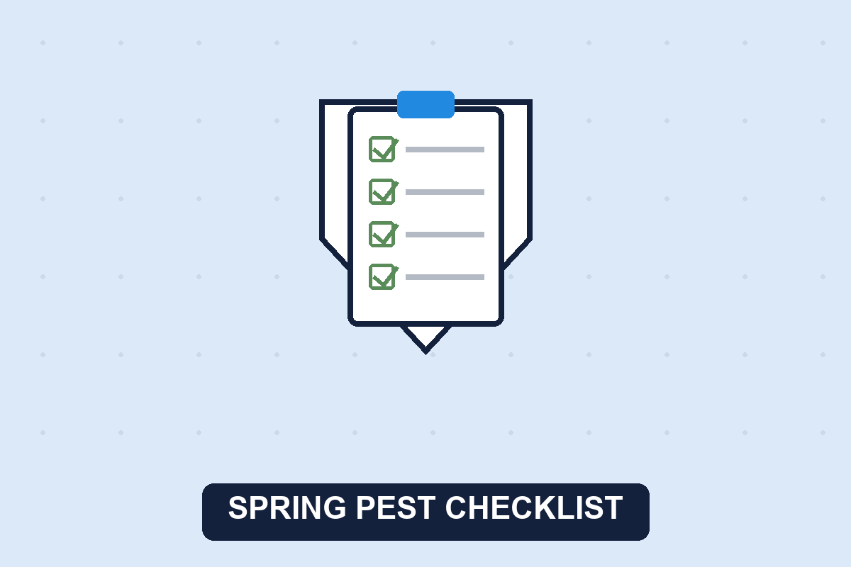 Spring pest control checklist illustration of a checklist