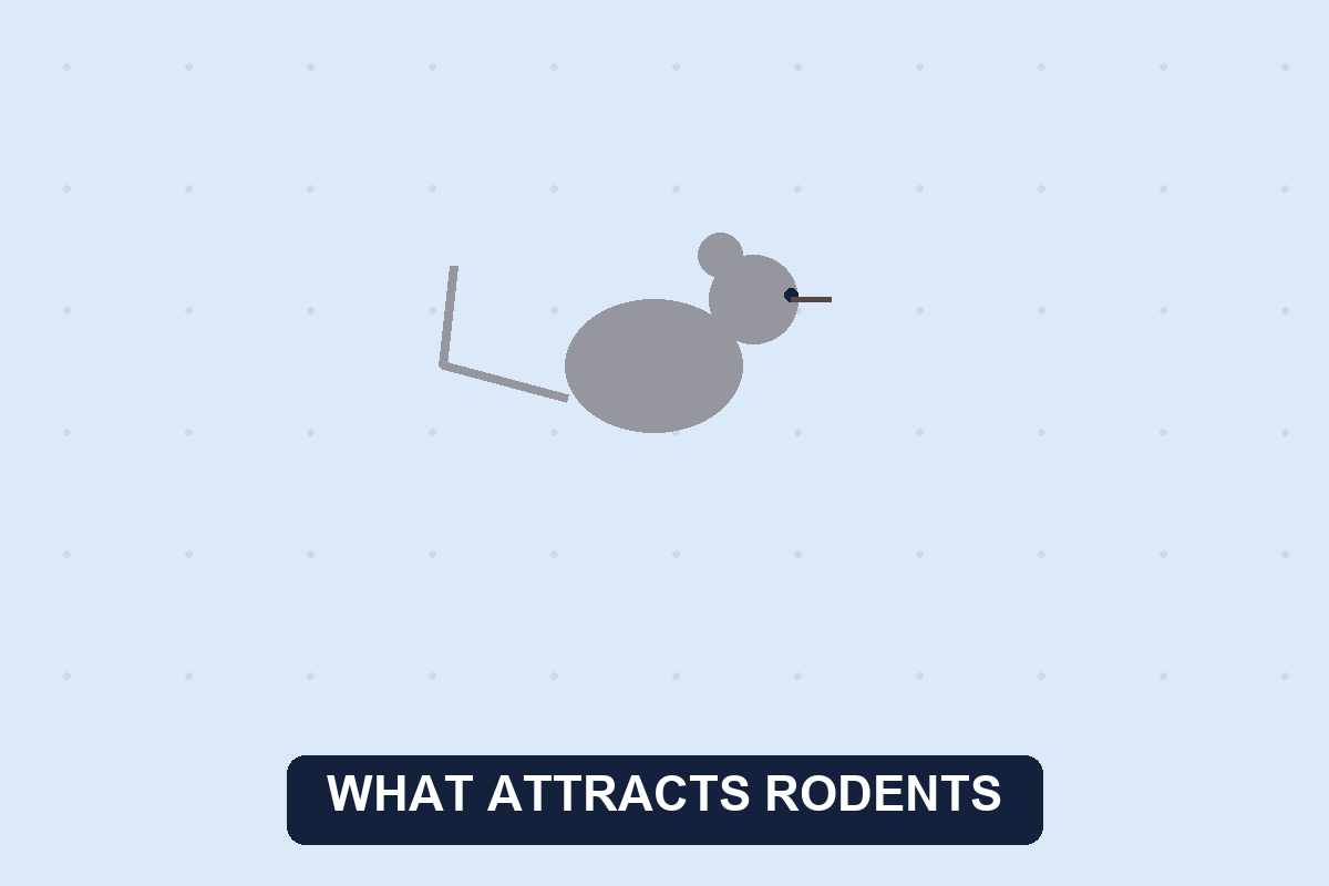 What attracts rodents illustration of a mouse and shield
